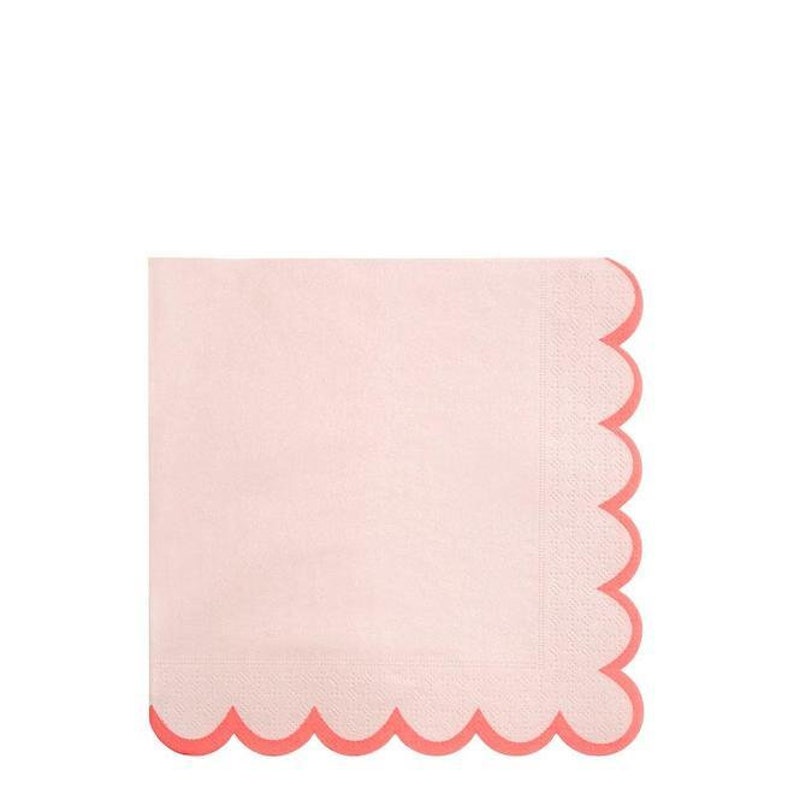 Scalloped Edge Pastel Multicolored Napkins-Large S3144