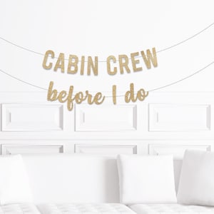 Cabin Crew  Before I Do Banner, Camping Bachelorette Bachelor Party Decor, Jack and Jill Stag Stagette