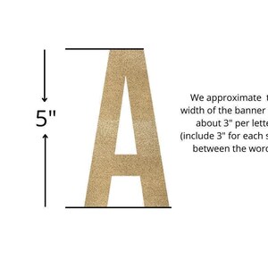 Custom Banner Gold Glitter / Personalized Sign / Personalized Banner / Custom Name Sign / Custom Birthday Sign, Custom garland, Custom Decor image 5
