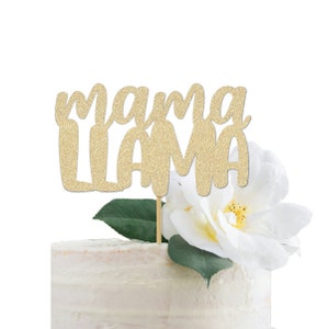 Décoration de gâteau maman lama / enseigne de fête maman lama / décorations de baby shower / Fiesta mexicaine célébration / articles de fête Lhama or future maman
