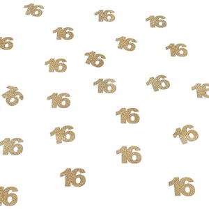 Decoraciones para 16 cumpleaños, papel brillante, confeti, decoración, suministros para fiesta, 16 años, hombre y mujer, dorado, oro rosa, aniversario