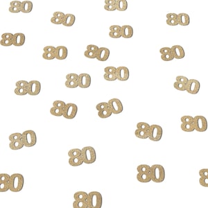 Décorations 80e anniversaire, papier pailleté 80 confettis, décoration 80 ans, articles de fête 80e homme femme, or, or rose, anniversaire