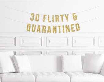 Banner de cuarentena del 30 cumpleaños, trigésimo cumpleaños en cuarentena.
