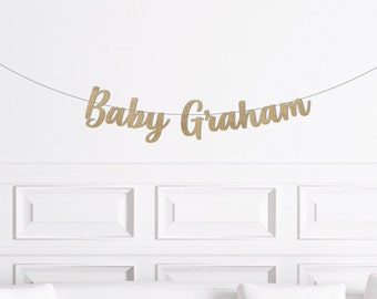 Custom Baby Banner, Baby Last Name Sign, Personalized Baby Shower Decorations, Customized Baby Shower Decor, Summer Baby Shower Sign