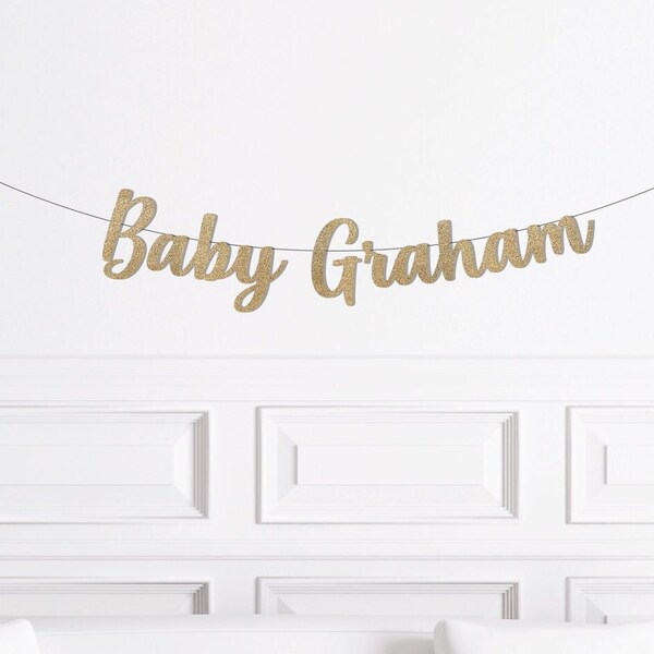 Custom Name Christmas Tree Baby Shower Backdrop