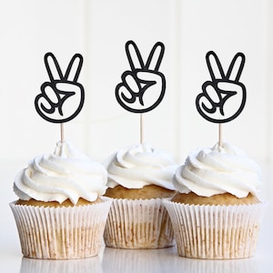 Two Cool Birthday Decorations, Two Cool Hand Cupcake Toppers, Two Cool Fingers Decor, Boys 2nd Birthday Party Supplies