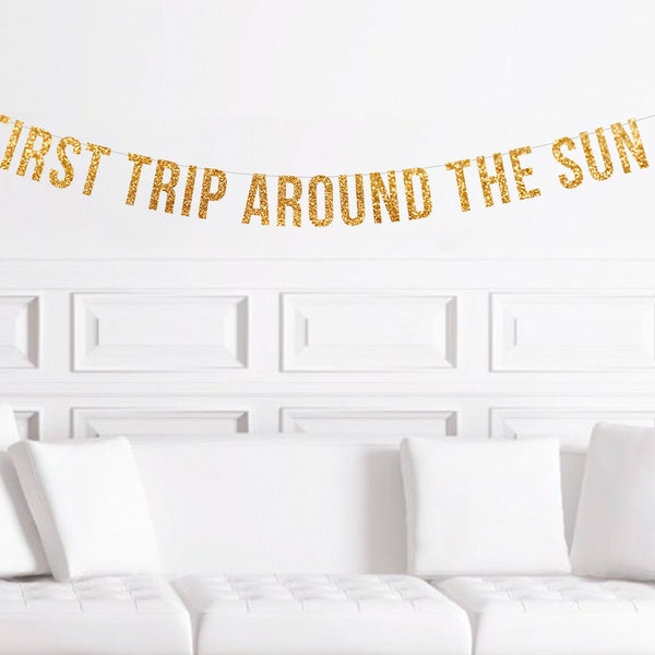 First Trip Around The Sun Banner, Sun Moon Planet 1st Birthday Decorations, Space First Birthday Decor, Boy or Girl Sunshine Decoration