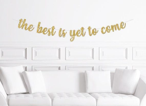 New Years Eve Decorations, The Best Is Yet To Come Sign  | New Years Eve Party Banner Gold Glitter 2022