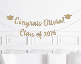 Graduation Party Decorations, Class of 2026 Banner, Grad Party Banner, Graduation Party Banner, Custom Graduation Banner
