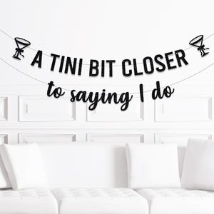 A Tini Bit Closer To Saying I Do, Martini Theme Bridal Shower Decorations, Expresso Martini Bachelorette Party Supplies