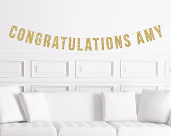 Custom Congratulations Banner for Graduation Party Decor