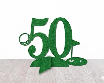 50th Golfer Birthday Decorations, Golf 50 Table Decor, Ninety Centerpiece, Tabletop Decoration, Table Sign, Fifieth Man Party Supplies