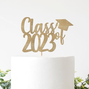 Class of 2025 Graduation Party Decorations, Graduation Party Decor 2026, Congrats Grad Cake Topper with Grad Cap, Party Supplies