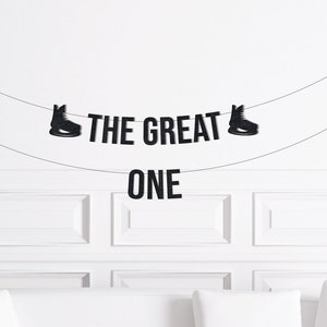 Bannière The Great One, décorations de 1er anniversaire de recrue, décoration de premier anniversaire de hockey, enseigne smash de gâteau de 1er anniversaire de hockey