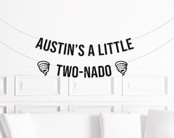 Twonado 2nd Birthday Decorations, Two Nado Birthday Decor, Little Two-Nado Tornado Party Supplies Banner, Sign Boys Second Birthday Ideas