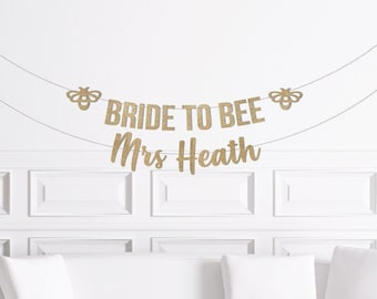 Bee Bridal Shower Banner, Bride to Bee Sign, Bumblebee Decorations, Decor, She Found Her Honey, honeybee