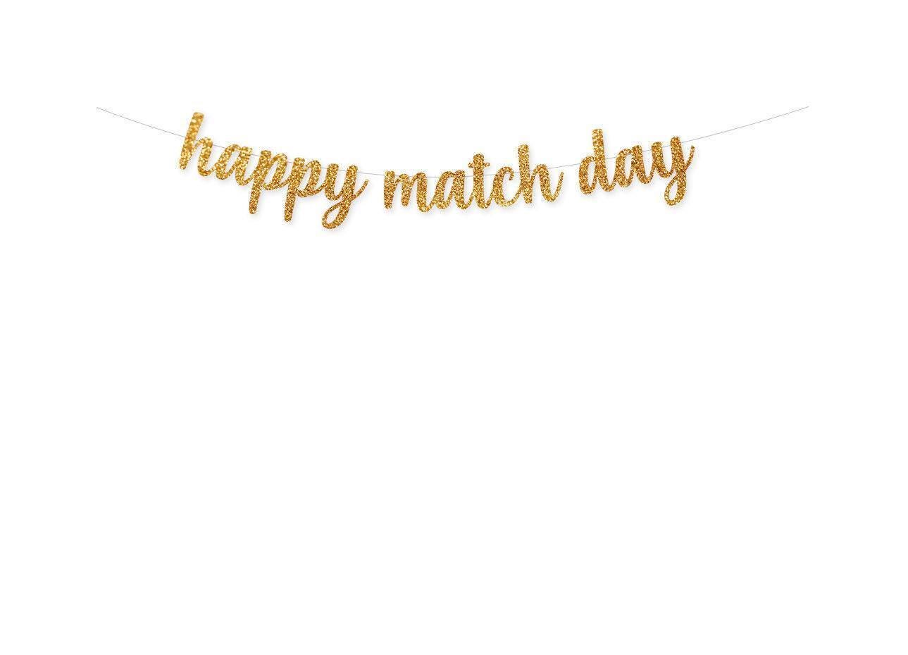 »It’s A Match« Banner – Glitzer-Deko Für Match Day, Medizinschule, Abschluss – Schwarzer Glitzer