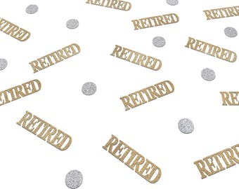 退職パーティー用紙吹雪、退職者用テーブルスキャッター、オフィス退職パーティーのお祝い用テーブルデコレーション、男性、女性、校長、教師、警察官