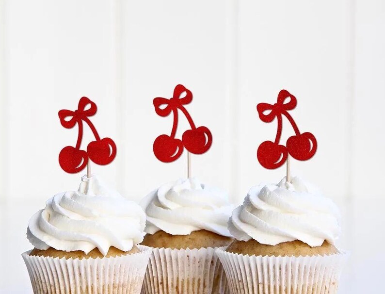 Cherry 1st Birthday Cake Topper, One With Cherries Theme First Birthday ...