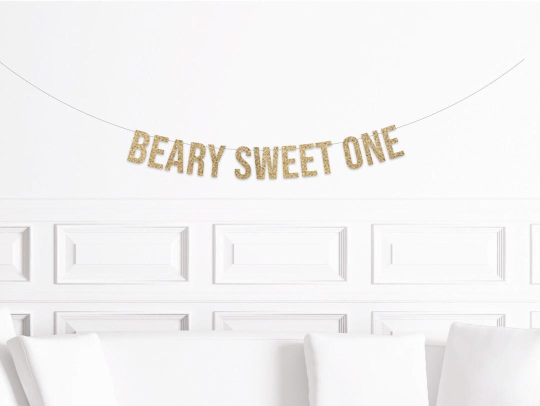 Beary Sweet One Banner, Teddy Bear Birthday Decorations, Teddybear 1st ...