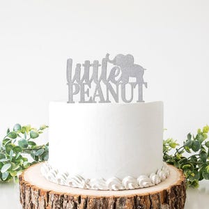 A Little Peanut is On The Way Elephant Decorations, Elephant Baby Shower Cake Topper, Gender Neutral Baby Shower Ideas, Elephant Party Decor