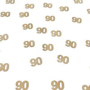 Decoraciones para 90 cumpleaños, papel brillante, confeti, decoración, artículos para fiestas, aniversario, dorado, oro rosa