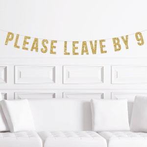 Please Leave by 9 Funny Party Banner, Nine, Ugly Sweater Party ...