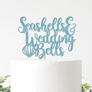 Seashells and Wedding Bells Cake Topper, Last Toast on The Coast, Coastal Cowgirl Bachelorette Decorations, Grandma Bach Decor, Beach Theme