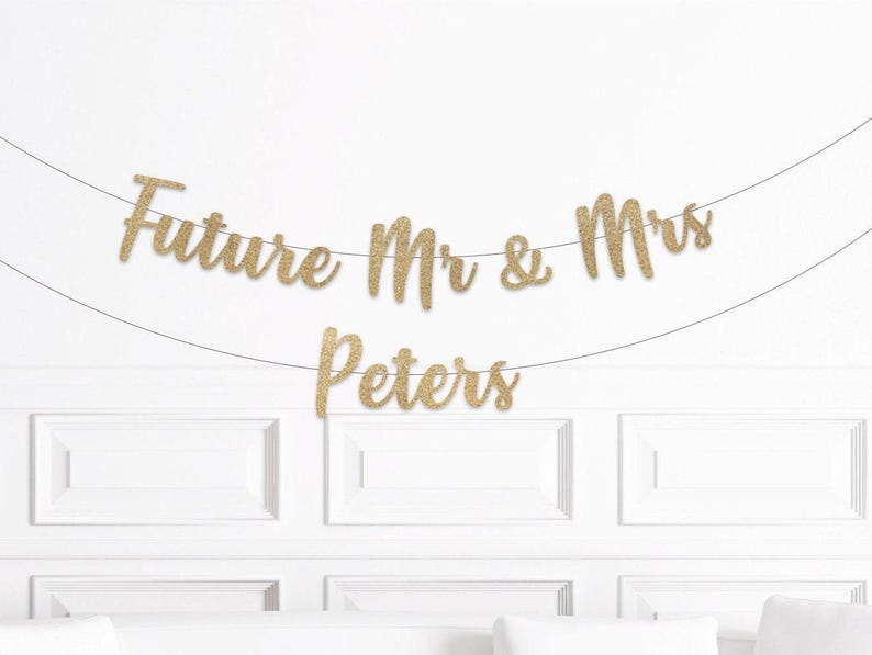 Custom Future Mr & Mrs Banner, Engagement Party Decorations, Engagement ...
