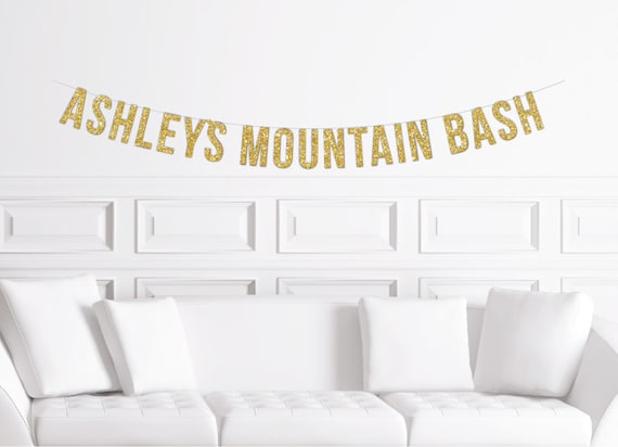 Custom Mountain Bash Banners With Bride S Name Winter Etsy Australia