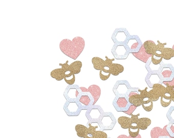 A Little Honey Is On the Way Decorations, Bee Themed Baby Shower Decor, Our Little Hunny Is Almost Here Confetti, Bumblebee Honeycomb