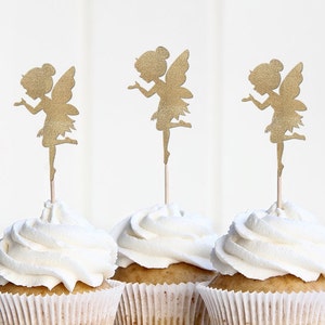 Fairy Cupcake Toppers, Fairy Birthday Decorations, Fairy Themed ...
