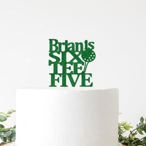 Custom Six Tee Five Cake Topper, 65th Golf Birthday Decorations, Sixtee-Five Birthday Decor, Golf Lover Husband Man Birthday Decor Sign