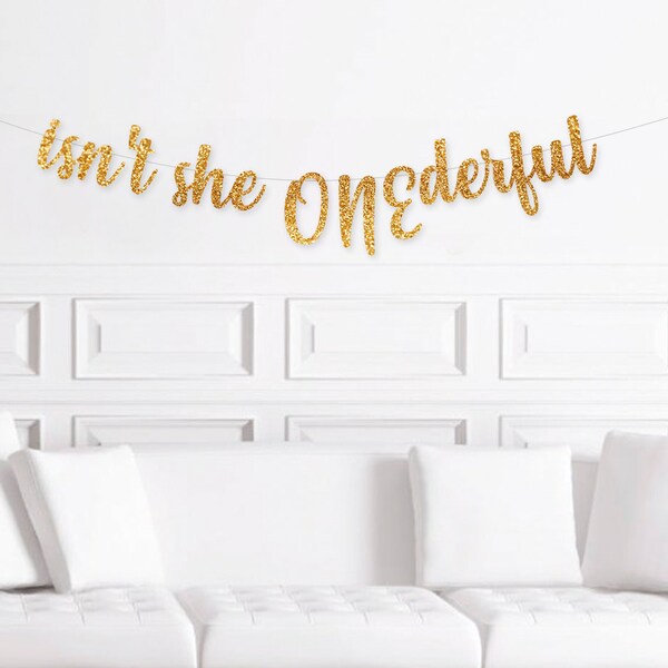 Isn't She Onederful Banner Isn't She Lovely 1st Birthday Garland Baby Girl Boho Decorazioni Di Compleanno Per Il Primo Compleanno Baby Shower Genere Rivelare Forniture Per Feste - 4
