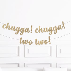 Train Birthday Decorations, Chugga Chugga Two Two Banner,  Chugga Chugga Choo Choo Birthday Decor, Train Decorations, Party Supplies