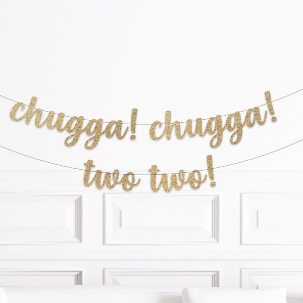 Train Birthday Decorations, Chugga Chugga Two Two Banner,  Chugga Chugga Choo Choo Birthday Decor, Train Decorations, Party Supplies