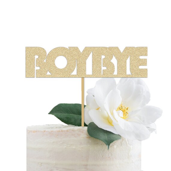 Ct061 Divorce Party Decorations Boy Bye Cake Topper Gold Glitter Handmade Products Bakeware Kanakadurgamma Org