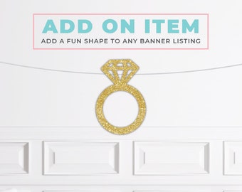 Banner Add On- Gold Glitter Diamond Ring