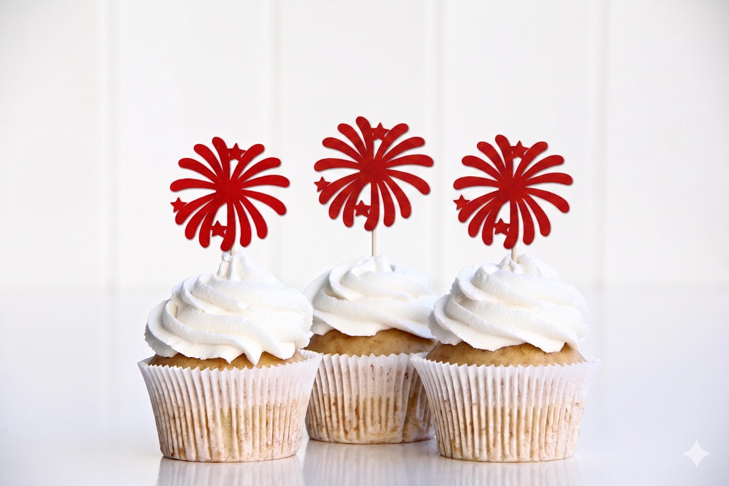 Baby You're a Firework Decorations, Fireworks 4th of July Cupcake ...