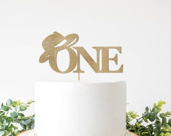 Western One Cake Topper, Cowboy Cowgirl 1st Birthday Cake Smash Decoration, 1st Rodeo Decor, Country Theme Party Supplies