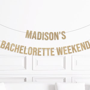 Custom Bachelorette Party Banner, Bach Weekend Sign, Destination Bachelorette Decorations, Personalized Backddrop Decor Customized