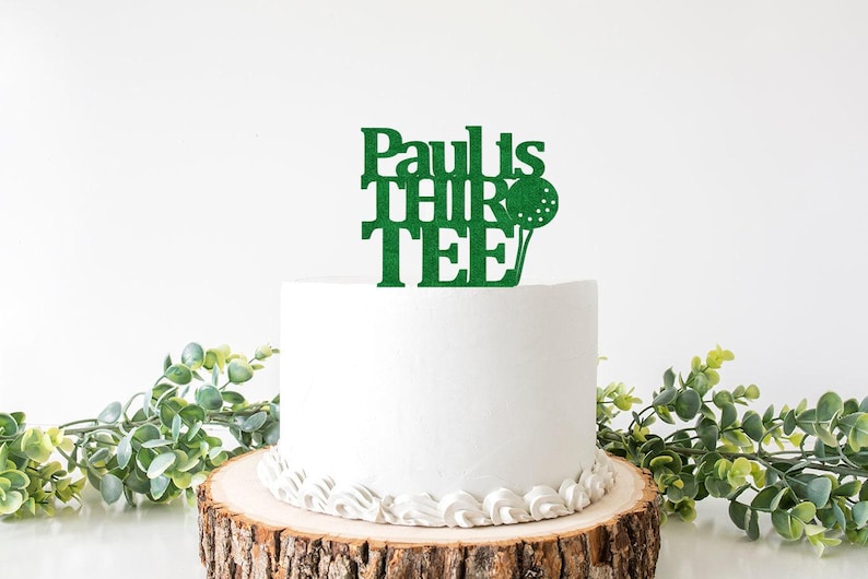 Custom Thirtee Cake Topper, 30th Golf Birthday Decorations, Thir Tee Birthday Decor, Golfing Lover Husband Man Birthday Decor Sign, Thirieth