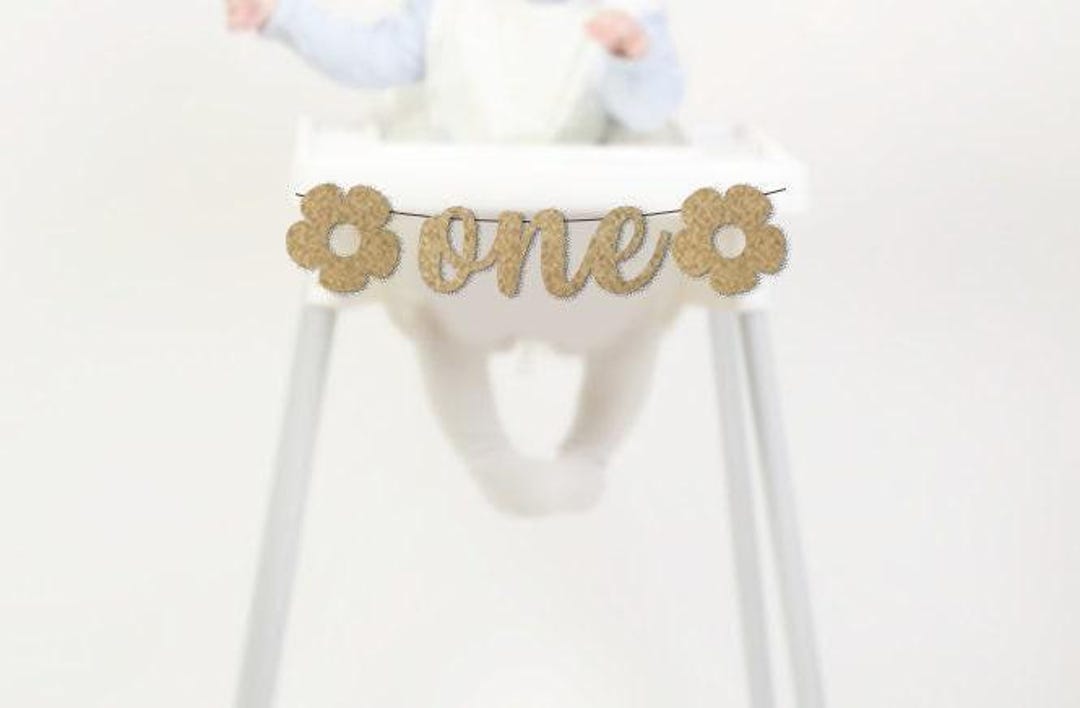 Daisy One High Chair Banner, Boho Daisy 1st Birthday Decorations ...