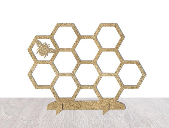 3 Tall Standing BEE THEMED Block SET With Honey Pot, Bee, and