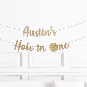 Golf 1st Birthday Decorations, Hole in One Birthday Banner, Golf Birthday Decor, Hole-in-one 1st Birthday Boy