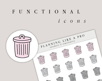 Trash Can Icons // Planner Stickers