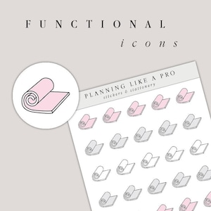 Yoga Mat Icons // Planner Stickers