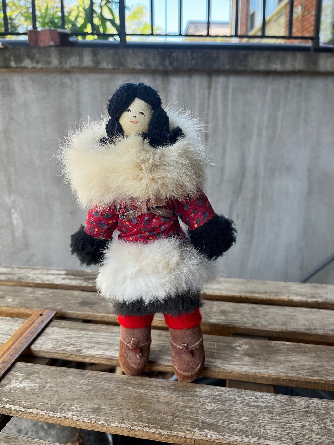 Handmade Vintage Inuit Doll in Folk Costume - Etsy Canada