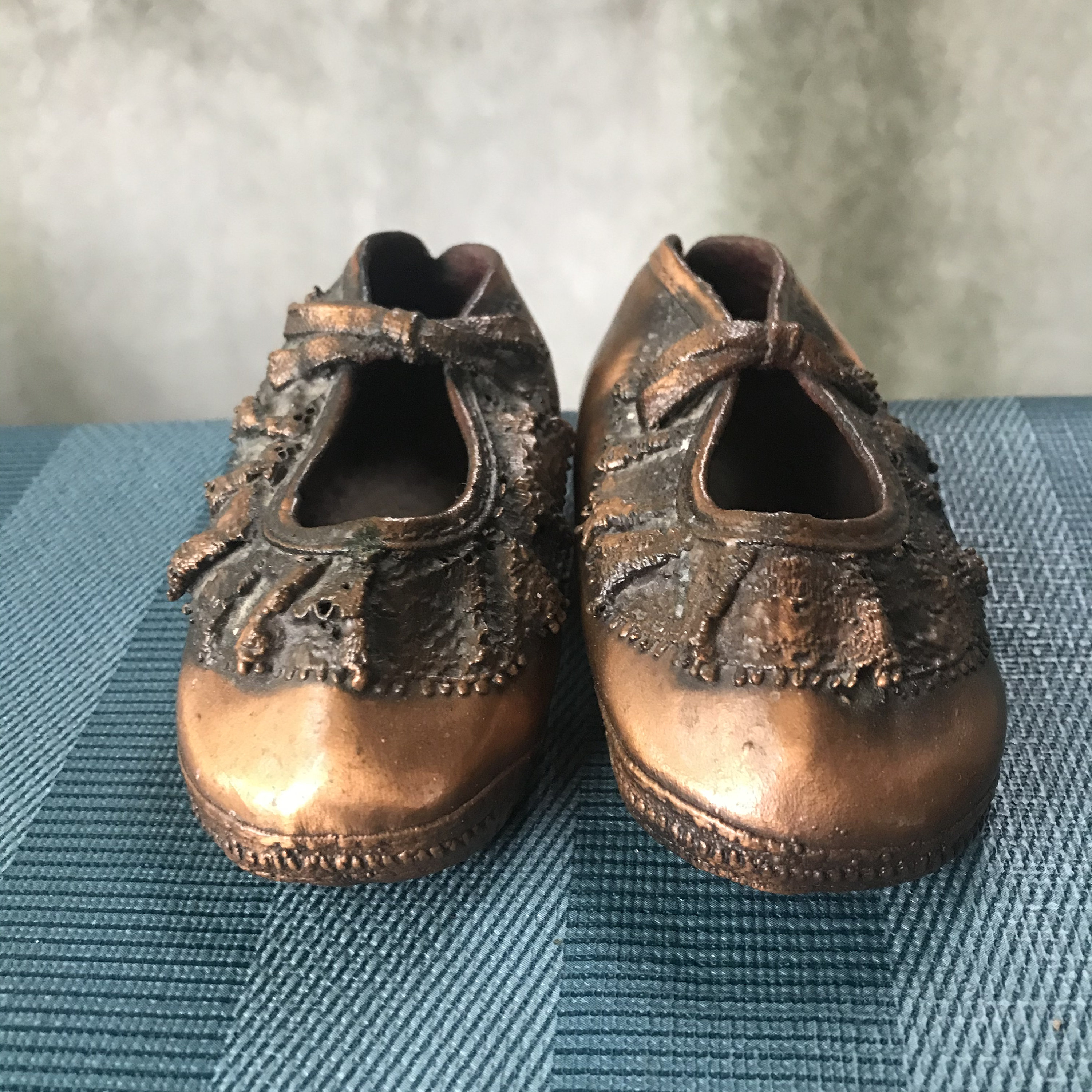 Bronzed Vintage Baby Shoes Vintage Baby Shoes Nursery Decor Etsy