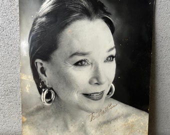 Autographed 8 x 10 Glossy Head Shot Portrait of Shirley MacLaine By David Weininger